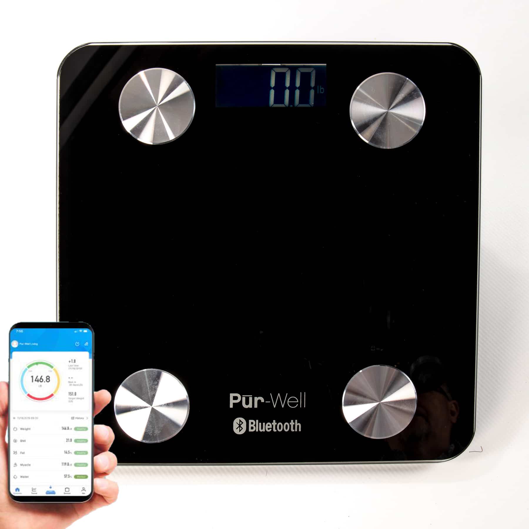 Bluetooth Smart Bathroom Scale for Body Weight Digital Body Fat