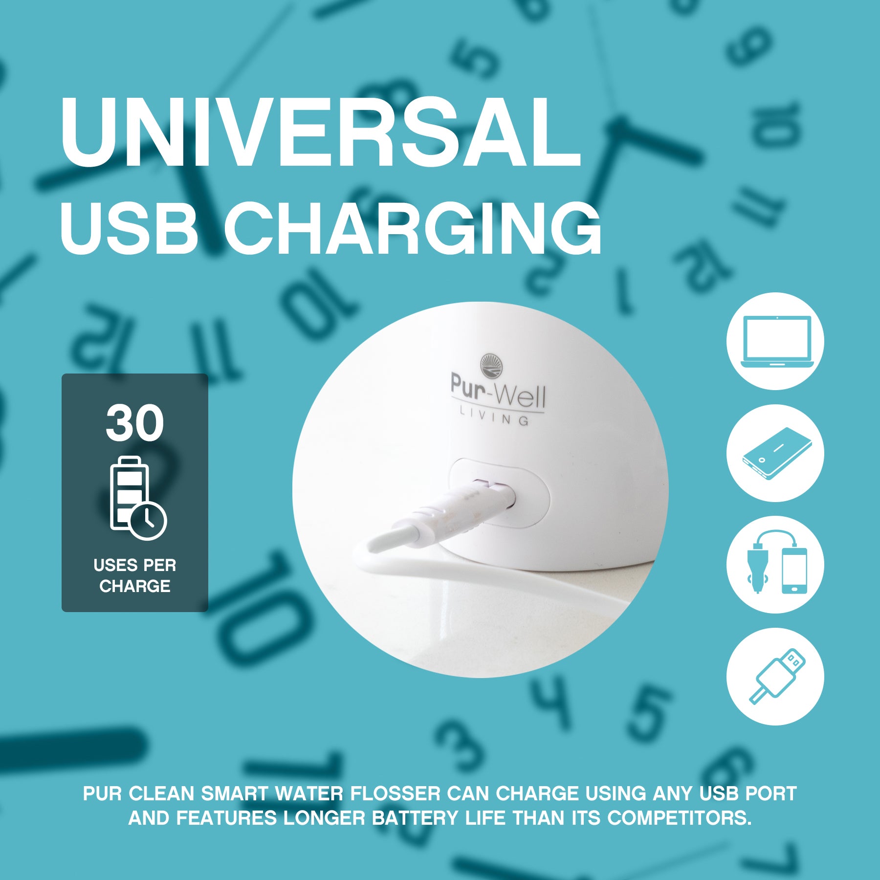 Pur Clean Smart Power Flosser  - Pur - Well Living