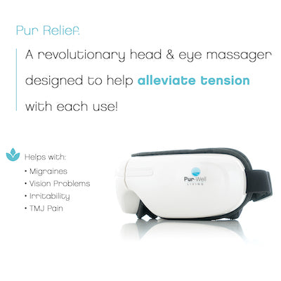 Pur-Well Living Pur Relief Calming Warm hot Temple & TMJ Massager w Heat Cordless